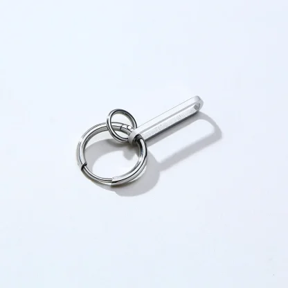 Hoop Earrings with Paper Clip Design - Image 4