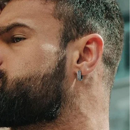 Thick Hoop Earrings with Stylish Design - Image 2