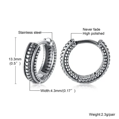 Thick Hoop Earrings with Stylish Design - Image 6