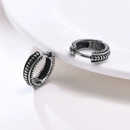 Thick Hoop Earrings with Stylish Design - Image 4