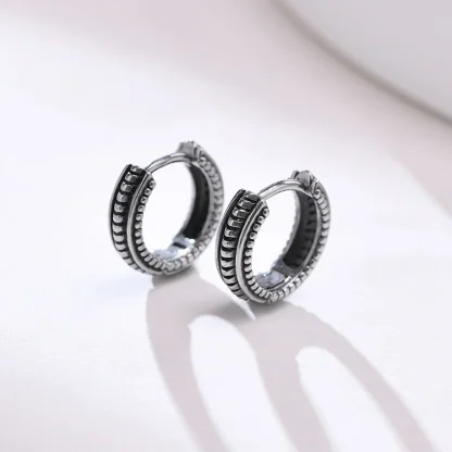 Thick Hoop Earrings with Stylish Design