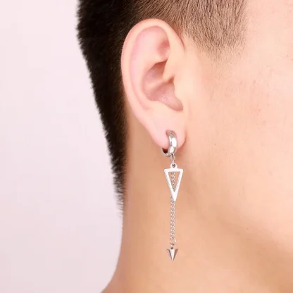 Hypoallergenic Dangle Earrings with Chain Design - Image 3