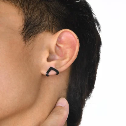 Wrap Stud Earrings with V-shaped Design - Image 2