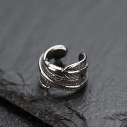 Stylish Cuff Earring with Feather Shape - Image 5