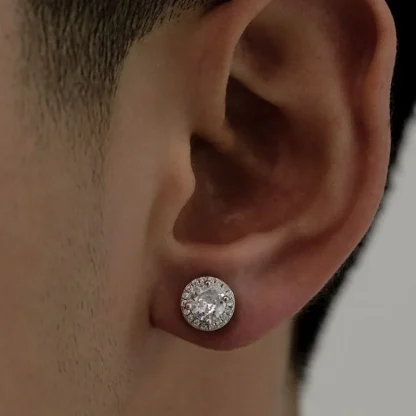 Luxury Bling Stud Earring with Round Design - Image 4