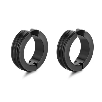 Punk Hoop Earrings with Spike Design - Image 11