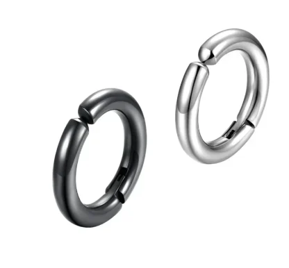 Non-Piercing Hoop Earrings with Sleek Design