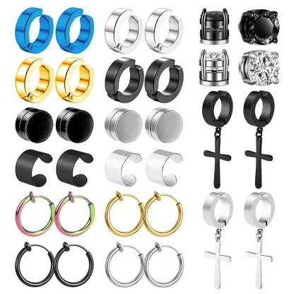 Unisex Non-Piercing Hoop Earrings - Image 7