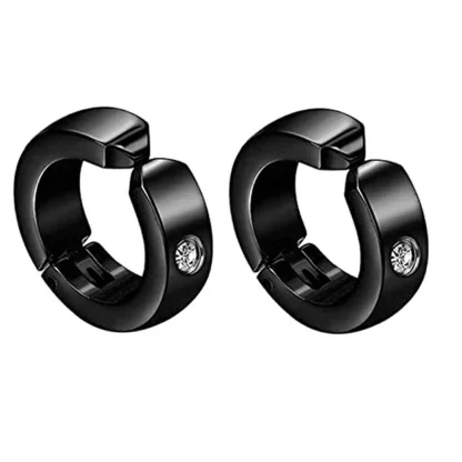 Punk Hoop Earrings with Spike Design - Image 3