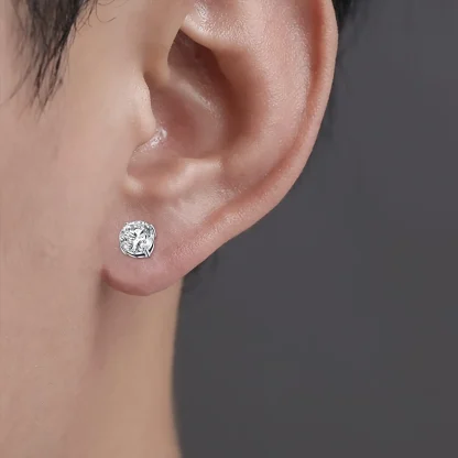 Minimalist Round Earring with Magnet - Image 2