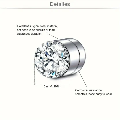 Minimalist Round Earring with Magnet - Image 9