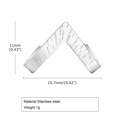 Wrap Stud Earrings with V-shaped Design - Image 7