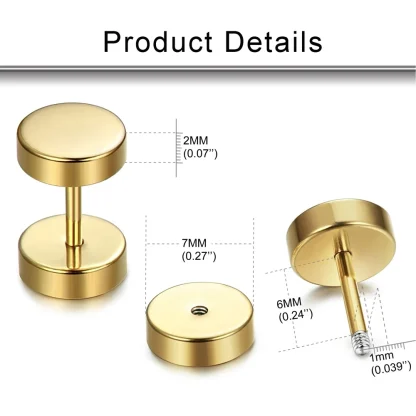 Shiny Stud Earrings with Iridescent Finish - Image 12