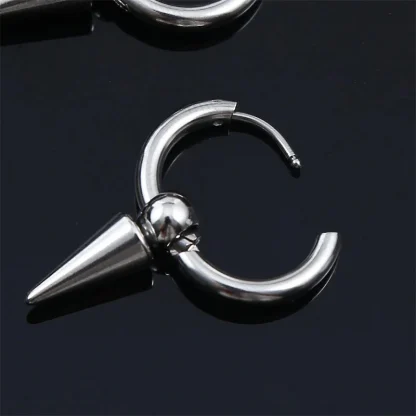 Hoop Earrings with Dice Dangle - Image 6