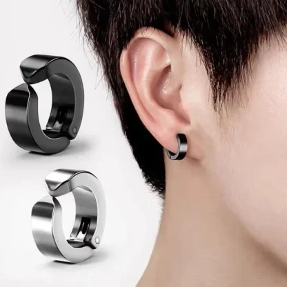 Non-Piercing Hoop Earrings with Sleek Design - Image 13