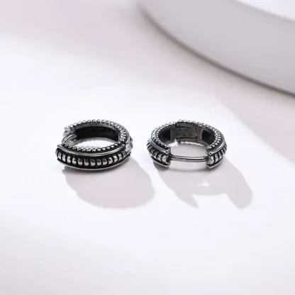 Thick Hoop Earrings with Stylish Design - Image 5
