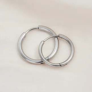 Thin Elegant Plain Hoop Earrings