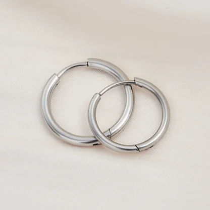 Thin Elegant Plain Hoop Earrings