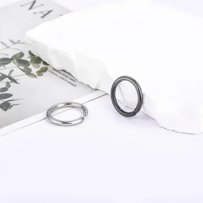 Non-Piercing Hoop Earrings with Sleek Design - Image 7