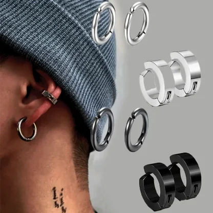 Non-Piercing Hoop Earrings with Sleek Design - Image 12