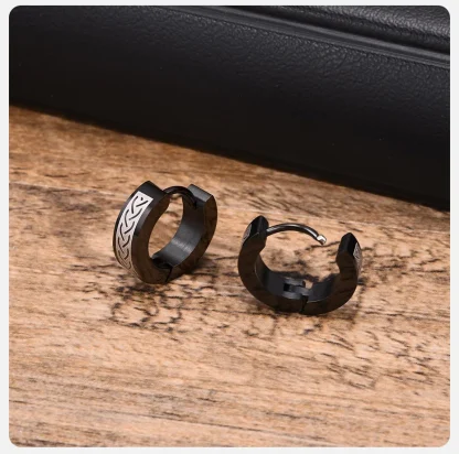 Modern Hoop Earrings with Creative Pattern - Image 6