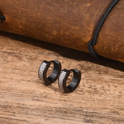Modern Hoop Earrings with Creative Pattern - Image 7
