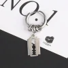 Hoop Earrings with Blade Shape Charm - Image 4