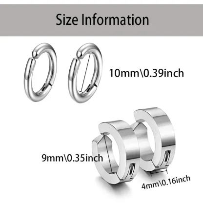 Non-Piercing Hoop Earrings with Sleek Design - Image 15