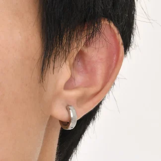 Sleek Hoop Earrings with Silver-toned Design