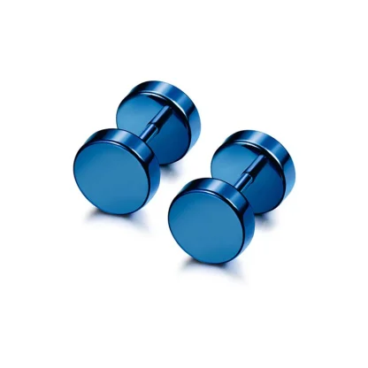 Shiny Stud Earrings with Iridescent Finish - Image 11