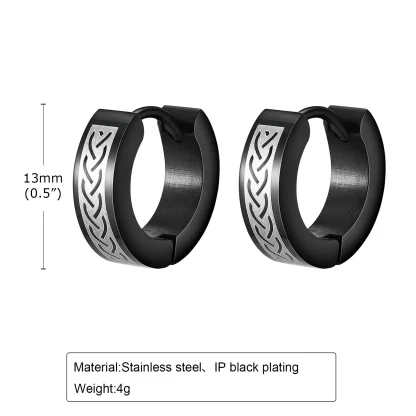Modern Hoop Earrings with Creative Pattern - Image 8