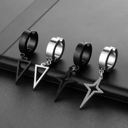 Hypoallergenic Dangle Earrings with Chain Design - Image 8