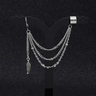 Stylish Earrings with Triple Layered Chain