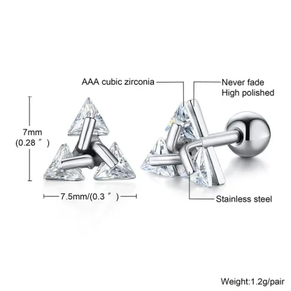 Classic Triangle Stud Earrings with Luxury Design - Image 10