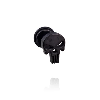 Solid Color Stud Earrings with Skull Decor
