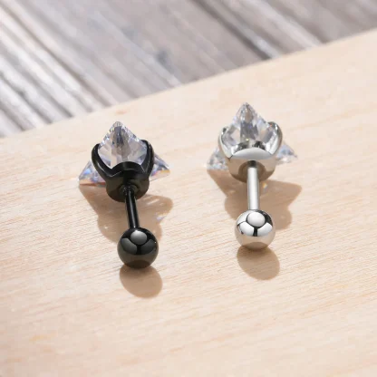 Classic Triangle Stud Earrings with Luxury Design - Image 8