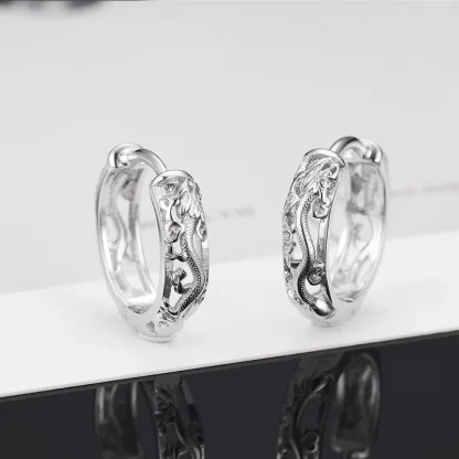 Dragon Earrings with Hollow Out Design - Image 5