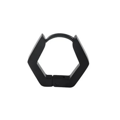 Simple Huggie Earrings with Geometric Design - Image 4