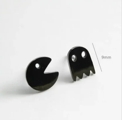 Mini Stud Earrings with Ghost Design - Image 15