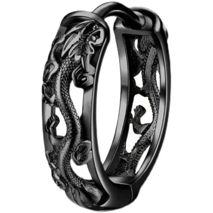 Dragon Earrings with Hollow Out Design - Image 6