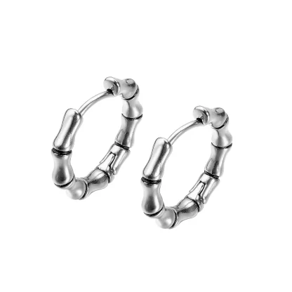 Round Hoop Earrings with Ball Design - Image 7