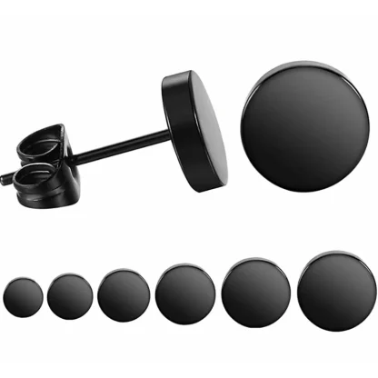 Simplicity Stud Earrings with Round Design - Image 5