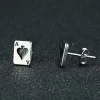 Stylish Stud Earrings with Ace of Spades Design - Image 3
