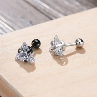 Classic Triangle Stud Earrings with Luxury Design - Image 7