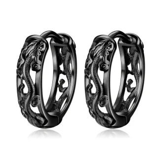 Dragon Earrings with Hollow Out Design