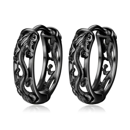 Dragon Earrings with Hollow Out Design
