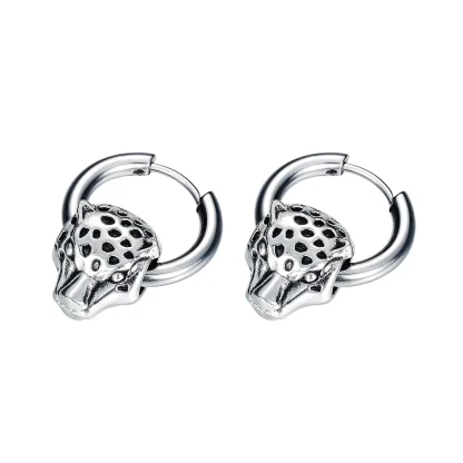Round Hoop Earrings with Ball Design - Image 8