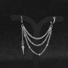 Stylish Earrings with Triple Layered Chain - Image 6