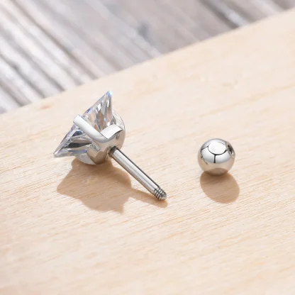 Classic Triangle Stud Earrings with Luxury Design - Image 6