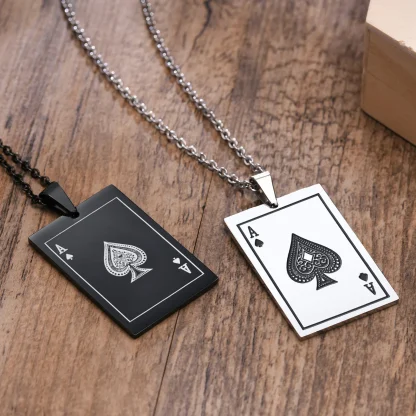 Stylish Stud Earrings with Ace of Spades Design - Image 9
